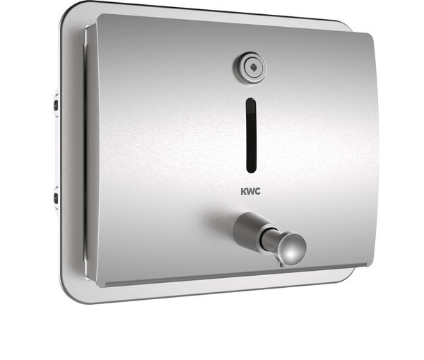 Distributeur de savon &agrave; encastrer KWC Stratos STR 619EN Acier inoxydable satin&eacute; mat image number 0