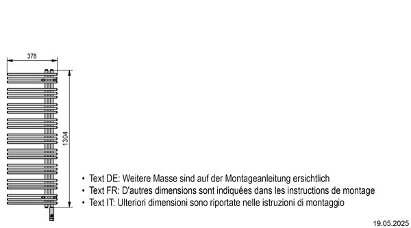 Radiateur de bain Zehnder Yucca Asym Blanc R&eacute;sistance &eacute;lectrique &agrave; droite image number 2