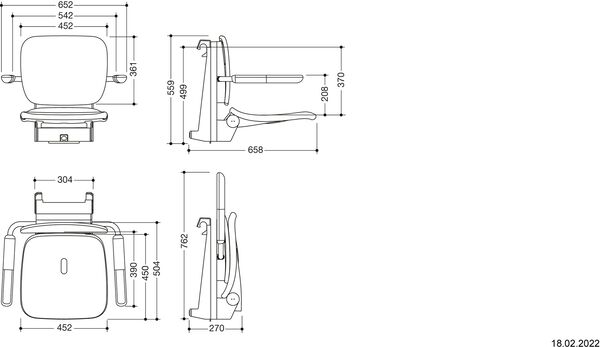 Einhängesitz Hewi LifeSystem Premium Anthrazit glänzend image number 1