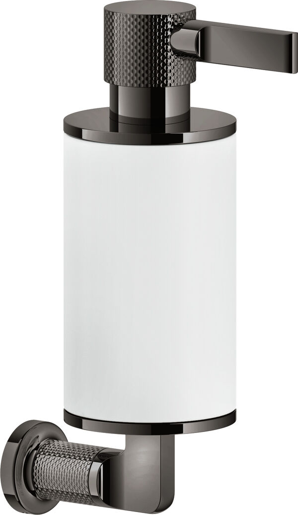 Distributore di sapone Gessi Inciso, modello a parete, recipiente in corian satinato, rosetta image number 0