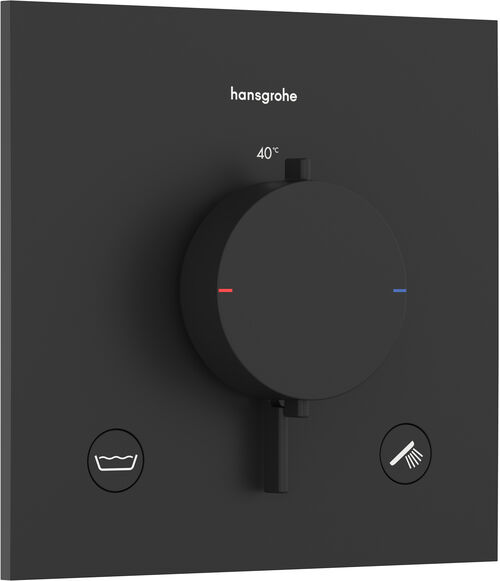 Duschsystem Hansgrohe Ecostat Comfort E Schwarz matt