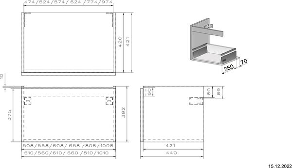 Waschtischmöbel Alterna pro S Breite 101 cm weiss hochglanz image number 1