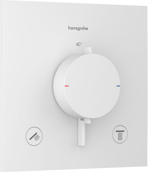 Duschsystem Hansgrohe Ecostat Comfort E Weiss matt