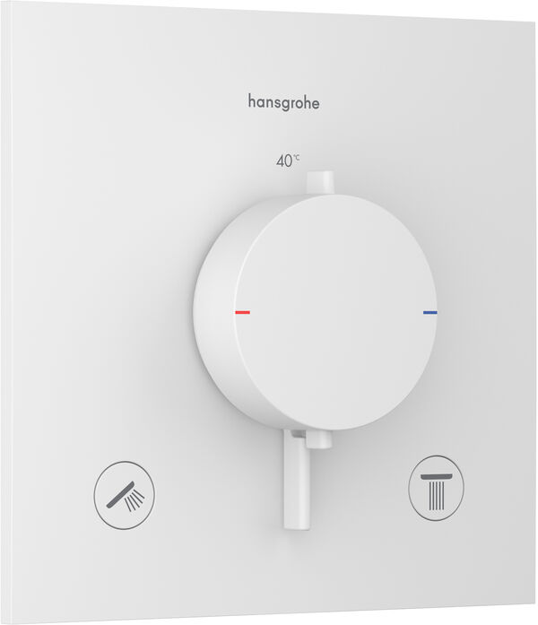 Duschsystem Hansgrohe Ecostat Comfort E, ohne Sicherheitseinrichtung, Thermostat, Abdeckplatte image number 0