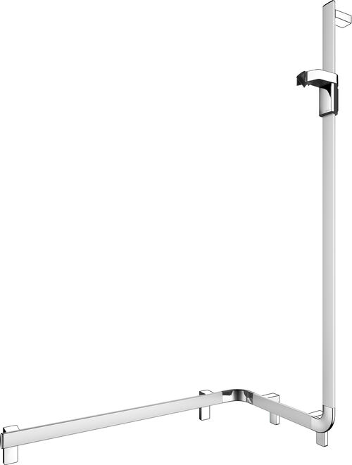 Duschhandlauf mit Brausestange Keuco Collection Axess Silbereloxiert Brausenschieber verchromt