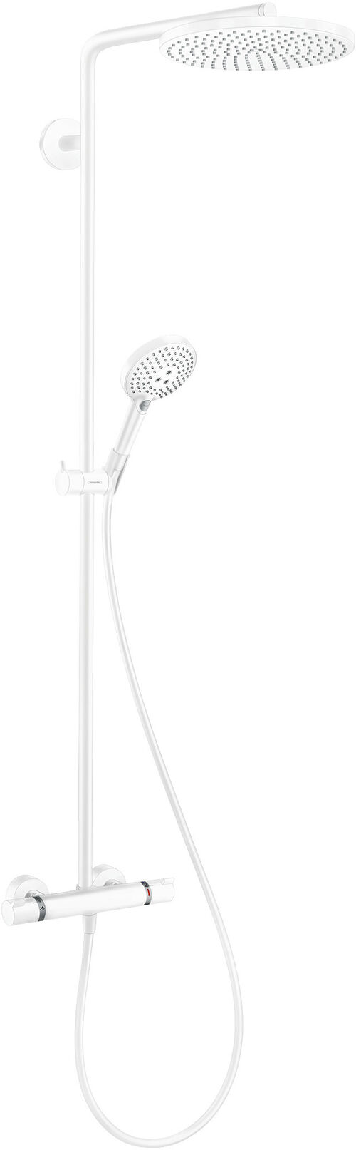 Showerpipe Hansgrohe Raindance S 240 Powder Rain Eco Smart Weiss matt