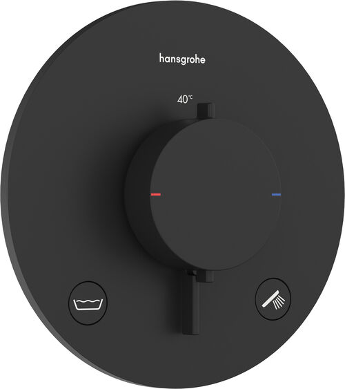 Duschsystem Hansgrohe Ecostat Comfort S Schwarz matt