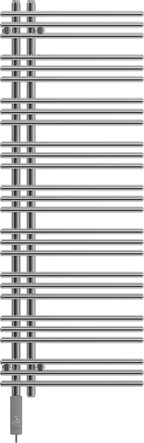 Radiateur de bain Zehnder Yucca Asym chromé résistance électrique à gauche