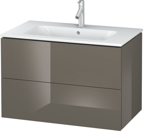 Waschtischmöbel L-Cube flannel grey hochglanz image number 0
