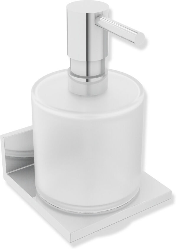 Seifen- oder Desinfektionsmittelspender mit Halter Hewi 900Q, Metall, Seifenspender aus image number 0