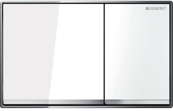 Plaque de d&eacute;clenchement Geberit Omega60 square Blanc image number 0