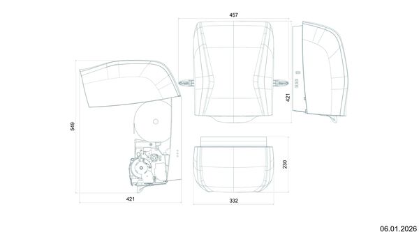 Papierrollenspender Pura iQ Weiss matt image number 1
