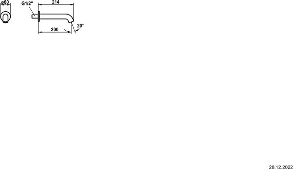 Wanneneinlauf KWC Style ½" Schwarz matt image number 1