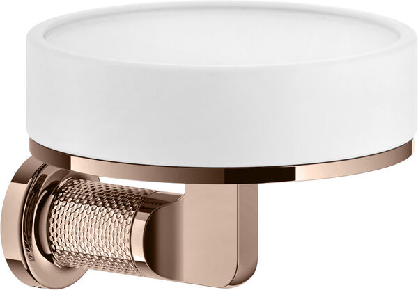 Portasapone Gessi Inciso, modello a parete, bacinella in corian satinato, rosetta rotonda image number 0