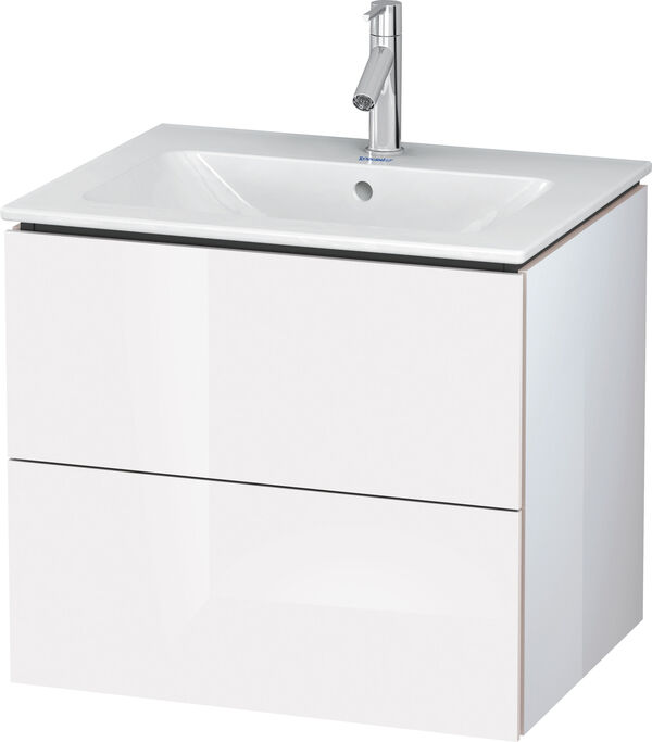 Meuble sous-lavabo L-Cube Blanc brillant image number 0