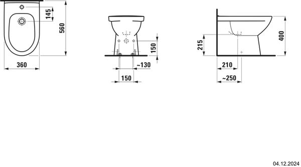 Stand-Bidet Moderna R weiss image number 1