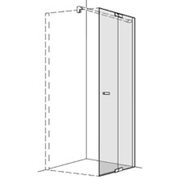 Porte pendulaire Koralle S800 Silver polish Verre clair Plus image number 0