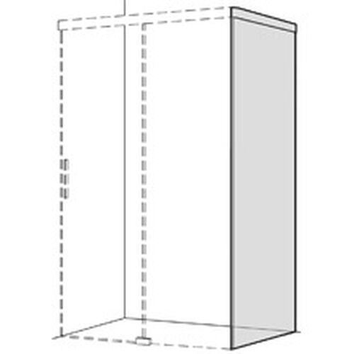 Seitenwand Koralle S606 Plus Weiss Echtglas klar Duschguard