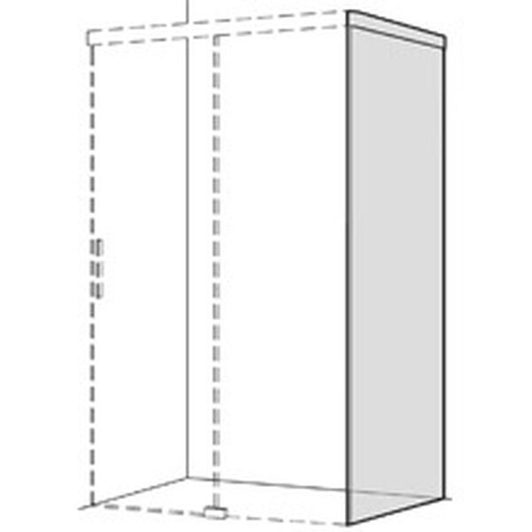Seitenwand Koralle S606 Plus Weiss Echtglas klar Plus image number 0