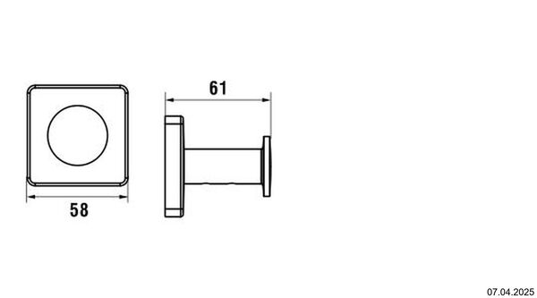 Crochet &agrave; linge Laufen Niara S Titane noir mat PVD image number 1
