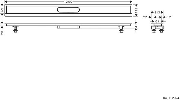 Hansgrohe RainDrain Installationsset image number 1