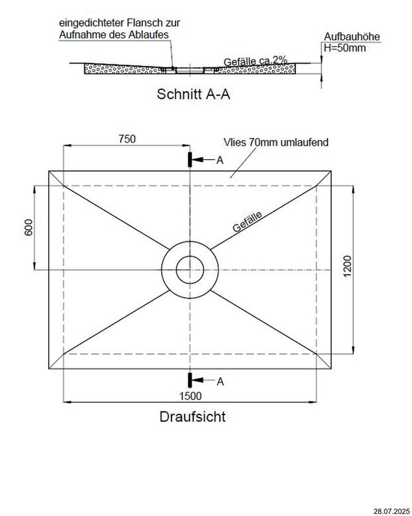 &Eacute;l&eacute;ment de douche Schedel Plan Kessel image number 1