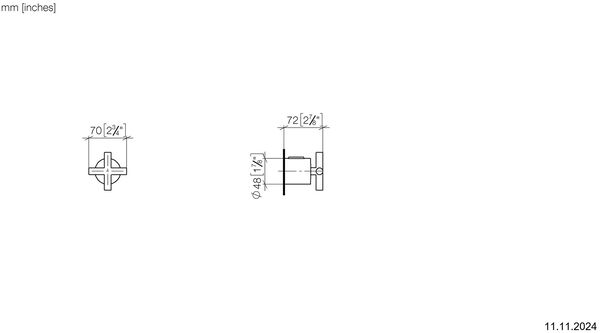 Mengenreguliergriff Dornbracht Tara. platin matt image number 1