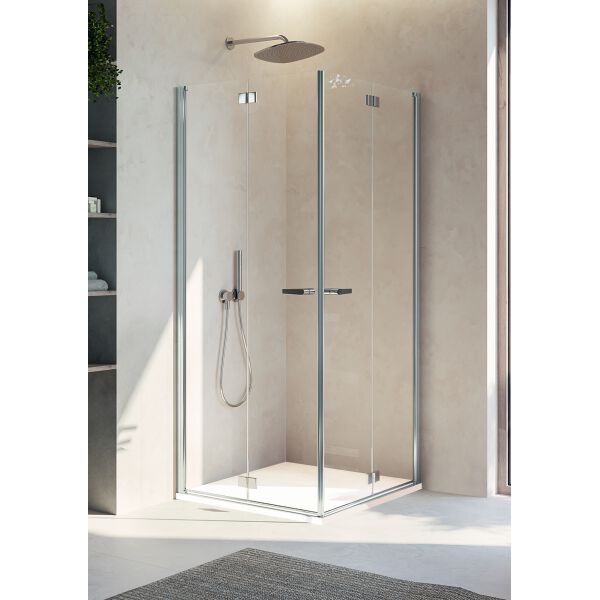 Porte pliante-battante Duka Multi-S 4000 new Noir mat Verre clair image number 1