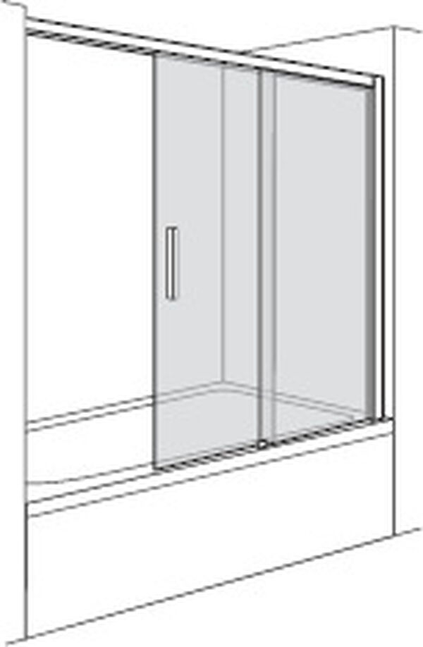 Gleittür Alterna liva silber hochglanzeloxiert Echtglas klar image number 0