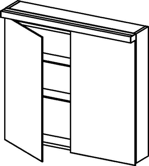 Spiegelschrank Alterna format LED plus Anthrazit metallic hochglanz