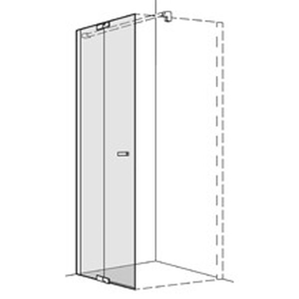 Porte pendulaire Koralle S800 Silver polish Verre clair image number 0