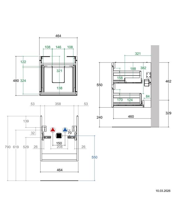 Meuble sous-lavabo Alterna zero S Blanc premium image number 1