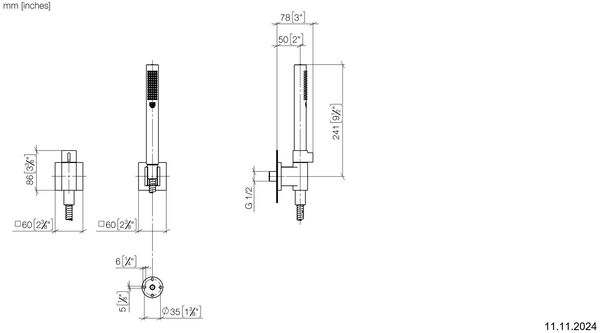 Handbrausengarnitur Dornbracht Symetrics platin image number 1