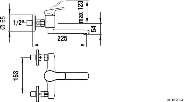 Wandmischer Laufen Citypro Liberty verchromt image number 1