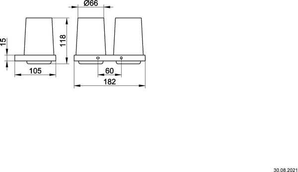 Doppelglashalter Keuco Edition 11 Verchromt image number 1