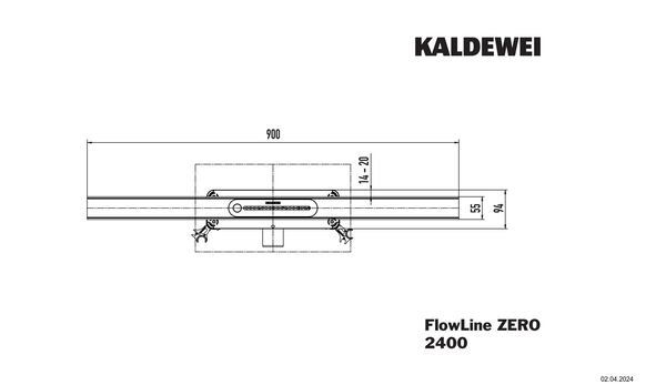 Duschrinne Kaldewei Flowline Zero Champagne gebürstet image number 1
