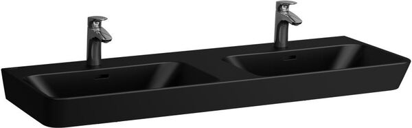 Doppelwaschtisch Laufen Moderna R 124 x 46.5 cm Schwarz matt image number 0