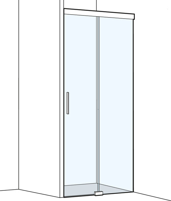 Porta scorrevole Koralle S505 Plus, elemento fisso lato muro a destra, 160,1 - 180 cm, con 2 image number 0