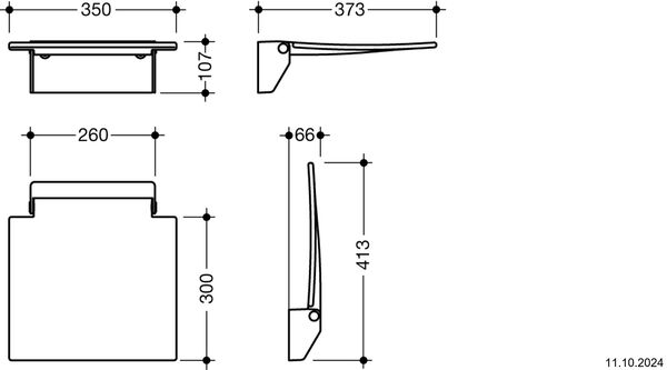 Duschklappsitz Hewi System 100 / 800 weiss image number 1
