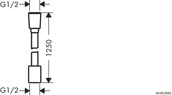 Tuyau flexible Hansgrohe Designflex Blanc mat image number 1