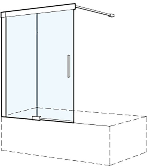 Paroi coulissante Koralle S600 Plus silver polish Verre clair