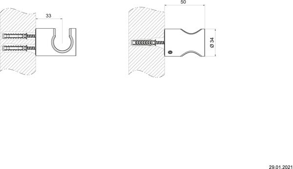 Support pour douche à main Gessi Inciso / Anello / Ingranaggio laitone PVD image number 1