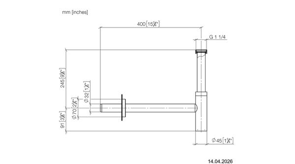 Siphon Dornbracht Dark platinum matt image number 1