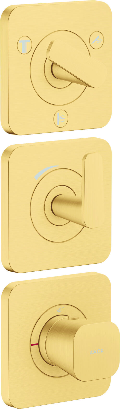 Sistema da doccia Axor Citterio C Brushed gold optic Standard