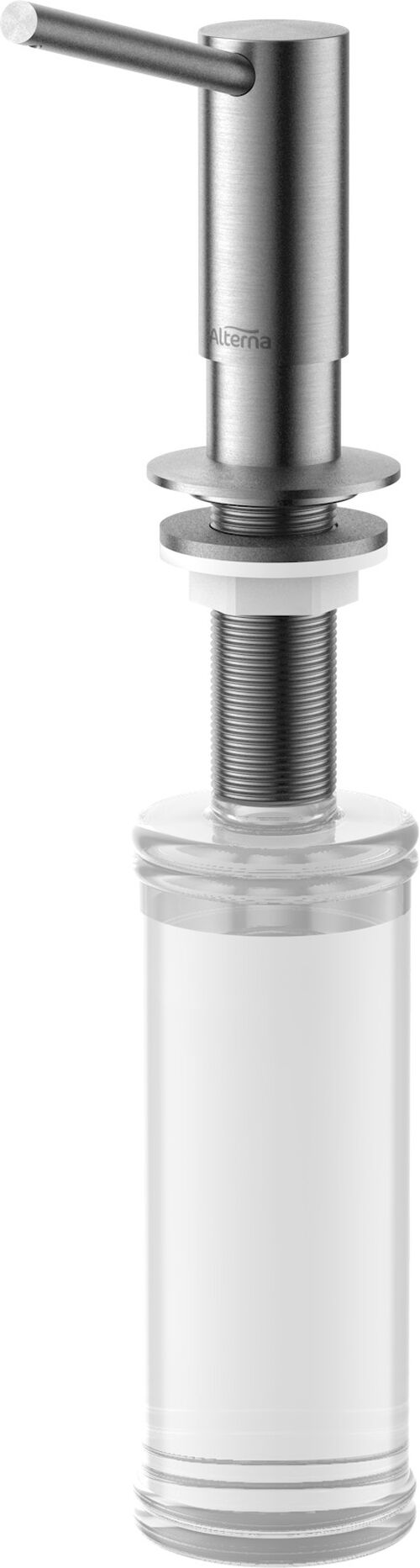 Sp&uuml;lmittelspender Alterna silvis Edelstahl geb&uuml;rstet