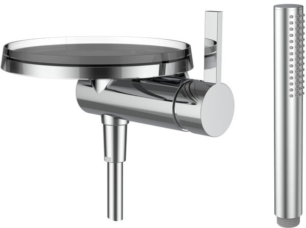 Duschenmischer-Endmontageset Laufen Kartell ½", Ablage Kunststoff transparent Ø 183 mm, image number 0