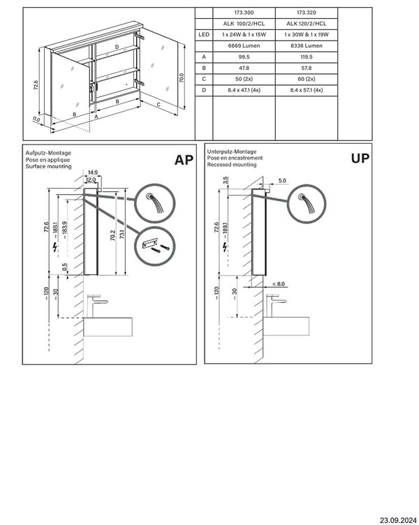 Armoire de toilette Alterna karat LED plus blanc image number 1