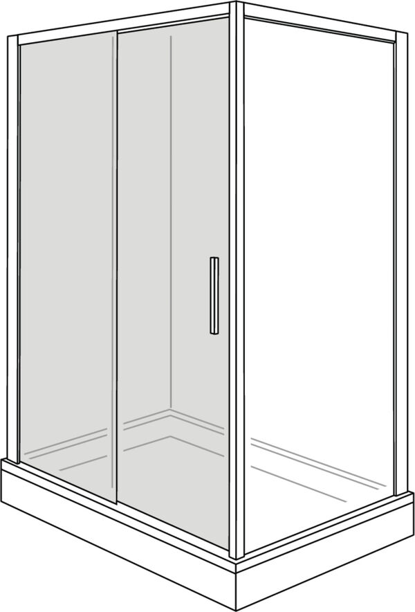 Porte coulissante Alterna liva Finox Verre clair CareTec Pro image number 0