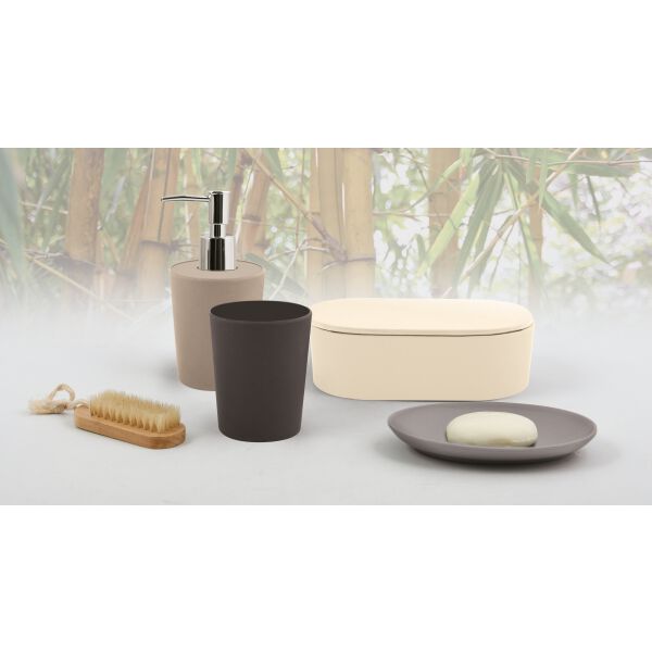 Distributeur de savon Spirella Takeo Taupe image number 1