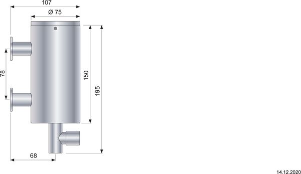 Distributeur de savon Vola, T10 acier inoxydable mat image number 1
